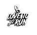 .925 Sterling Silver Love To Run Charm
