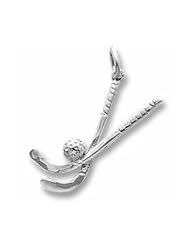 Rembrandt Charms, Field Hockey Charm in Solid Sterling Silver or Gold