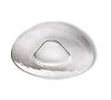 Service Ideas Tuscany Glass Triangular Satin Plate - 8130CL