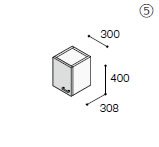 ノーリツ(NORITZ)　洗面化粧台　シャンピーヌ　オプションキャビネット　サイドキャビネット/間口:300mm　サイドアッパー　【LSAU-300L(R)】【LSAU300LR】　右勝手　ブラウンウ