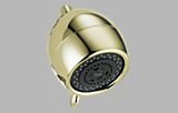 Delta Faucet RP40594PB Universal Showering Components, Touch-Clean(R) 3-Setting Showerhead, Polished Brass