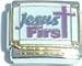 Clearly Charming Jesus First Italian Charm Bracelet Link