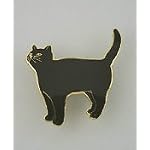 gold plated black cat pin