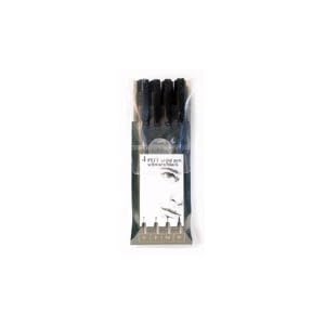 Pitt-Artist-Pens-Wallet-Set-of-All-4-Pen-Styles-in-Black