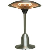 Electric Patio Heater Table Top - Bronze Painted Pole and Cover