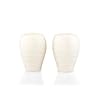 Mikasa Set of 2 Swirl Salt and Pepper Shakers, White.