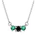 0.17 Ct Emerald & 0.30 Cts Black Diamond Three title=