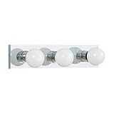 Sea Gull Lighting Center Stage Three-Bulb Vanity, Chrome Finish #4737-05