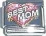 Clearly Charming Best Mom Heart Italian Charm