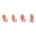 1-3/4 Mini Babies with Pink Trim for Favors and Decorations - Pkg of 24