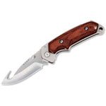 Buck 276 Folding Alpha Hunter, Rosewood Handles with Gut Hook, Liner Lock Folding Knife