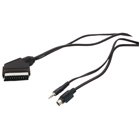 S-VHS + 3.5MM STEREO - SCART 4p S-VHS plug & 3.5mm stereo plug to 21p scart plug 1.50m