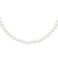 Sterling Silver 8-9mm White Freshwater Cultured Pearl Necklace