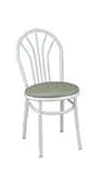 Cabaret Dining/Cafe' Chair, Wine Upholstery Seat, Metal Fan Back, 18 Ga. 7/8'' Steel Round Tube - Sells As: 1 Each