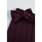 Bowtie and Cummerbund Set - Luxury Satin Berry