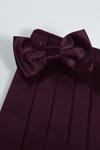 Bowtie and Cummerbund Set - Luxury Satin Berry
