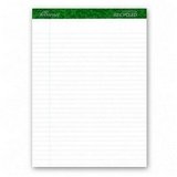 Ampad 20-170 Evidence Recycled Perf 8-1/2x11-3/4 Legal Rule Pads, Margin, White, 50 Shts, Dz.