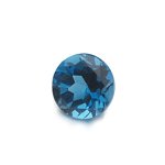 1.10 Cts of AAA 6 mm Round Loose London Blue Topaz ( 1 pc ) Gemstone