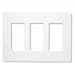 Lutron Three-Gang Wall Plates Claro-style White