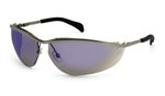 Klondike Metal Safety Glasses Black, Lens, Blue Mirror, Uom Each