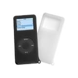 Targus Skins for iPod nano - Protective cover for digital player - silicone - black, white - iPod nano (pack of 2 )
