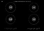 30.63 in Four Zone Induction Cooktop, Child Lock, Built-In, 220 V