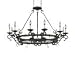 Natural Iron 41 1/2 Wide Pot Rack Chandelier