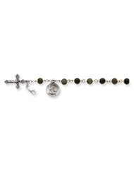 Sterling Silver / Jade Rosary Bracelet