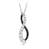 10kt. White Gold, 1/2 ct. tw. Black & White Diamond Fashion Pendant