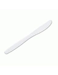 Kitchen: Plastic Cutlery, Heavyweight Knives, White, 1000/Carton - JAMES RIVER GROUP/DIXIE FOOD SERVICE