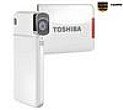 Toshiba Camileo S20 High Definition Camcorder - white + Pix compact leather crust case 11 x 3.5 x 8 cm + 8 GB SDHC Memory Card + 1000-in-1 USB 2.0 Card Reader