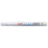Brand New. uni Paint Marker Bullet Tip Needlepoint PX203 Line Width 0.8mm White Ref 9001992 [Pack 12]