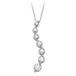 1/5 ct. tw. Diamond Journey 7 Stone Pendant in 10K White Gold