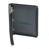 Samsill 15250 Classic Collection Zippered Ring Binder, 8-1/2 X 11, 1-1/2 Capacity, Black
