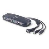 BELKIN F1DJ104P-B 4-Port KVM Switch bundled with cables