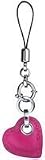 Nokia CP-3004 Leder-Trageschlaufe mit Leder-Herz pink