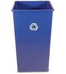 RUBBERMAID COMMERCIAL PRODUCTS High-Volume Square Station Recycling Container 50-Gallon Container