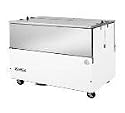 58-1/2 in School Milk Cooler, Dual Access, White, (1539) 1/2 pts