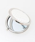 Swarovski Elements Round Engraved Compact Makeup Magnifying Mirror in Fancy Gift Box with Free Shipping , Silver 11k3TX9MDHL. SL160 Swarovski Elements Round Engraved Compact Makeup Magnifying Mirror in Fancy Gift Box with Free Shipping , Silver