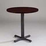 Single Column Cast Iron X-Pedestal Base for 36/42 Round Table Top, Black