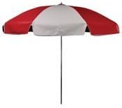 Outdoor Umbrella 6.5' Vinyl, Red/White by Recreation Supply Company