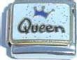 Clearly Charming Queen with Crown Italian Charm Bracelet Link