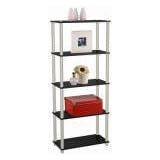 Momentum Furnishings Llc 5-Tier Blk Book Shelf Pbf-0285 Furniture Library/Book Shelves (Kitchen)