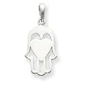 Sterling Silver Chamseh/Hamsa Polished Pendant w/18" Necklace