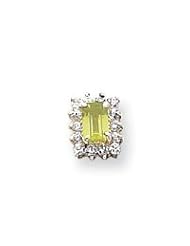 Sterling Silver Peridot & CZ Earrings QE1227"
