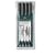 Faber-Castell - 4 feutres pitt artist pen, pointes s/f/m/b, noir