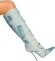 All Sexy Shoes - Rapture Knee-high Denim Boot