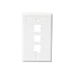 CHANNEL VISION 10-J-3GI 3 Jack Ivory Gang Plates (10-pack)