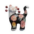 WhimsiClay Miss Rita Fancy Feline Lapel or Brooch Pin