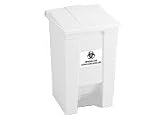 18 Gallon Rubbermaid Plastic Step On Trash Can - White